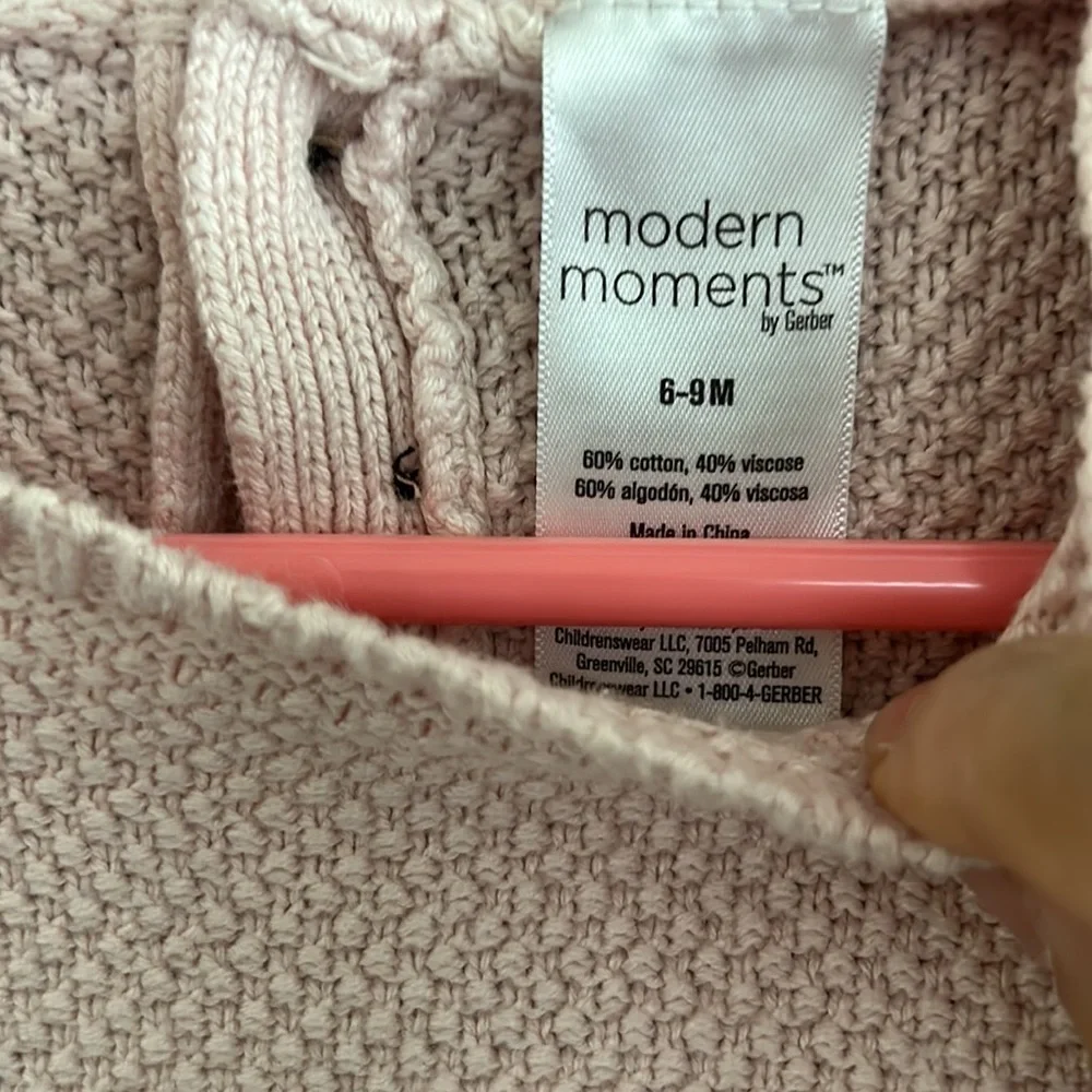Modern moment and just one for you knitted jumpsuit. 6-12 mo